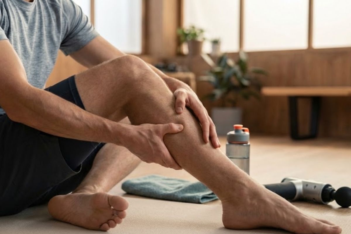 Massage de récuparation après course à pied